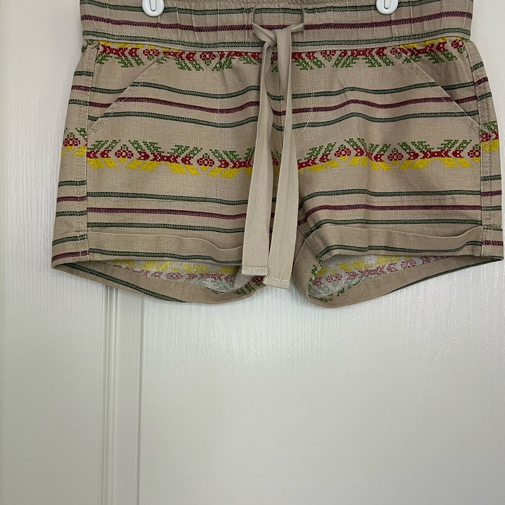 Tinseltown Tan Striped Women's Shorts